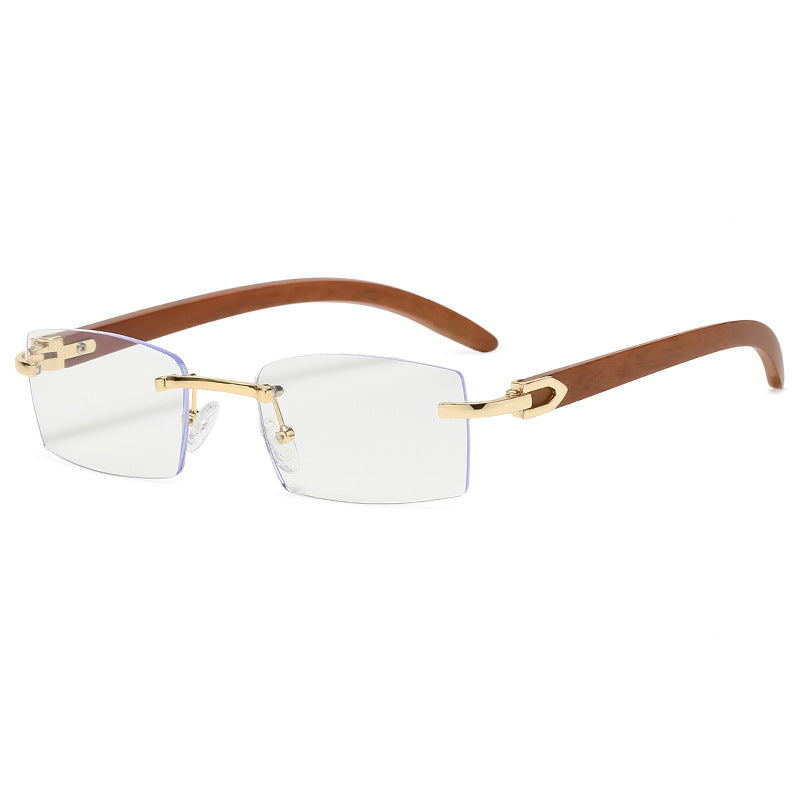 Wholesale Fashionable ultra-clear frameless ocean-lens diamond-cut edge trendy Sunglasses